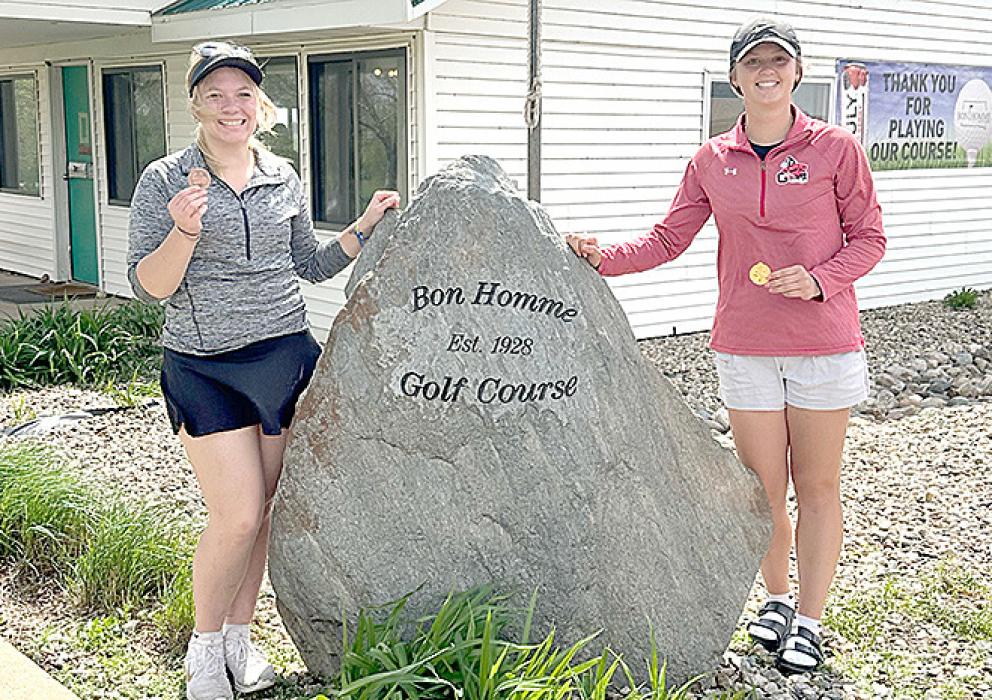 The Gregory girls played at Bon Homme Golf Course with Lily Jacobsen, left, finishing in fifth place, and Jessy Van-DerWerff, right, capturing a first place finish on the day.