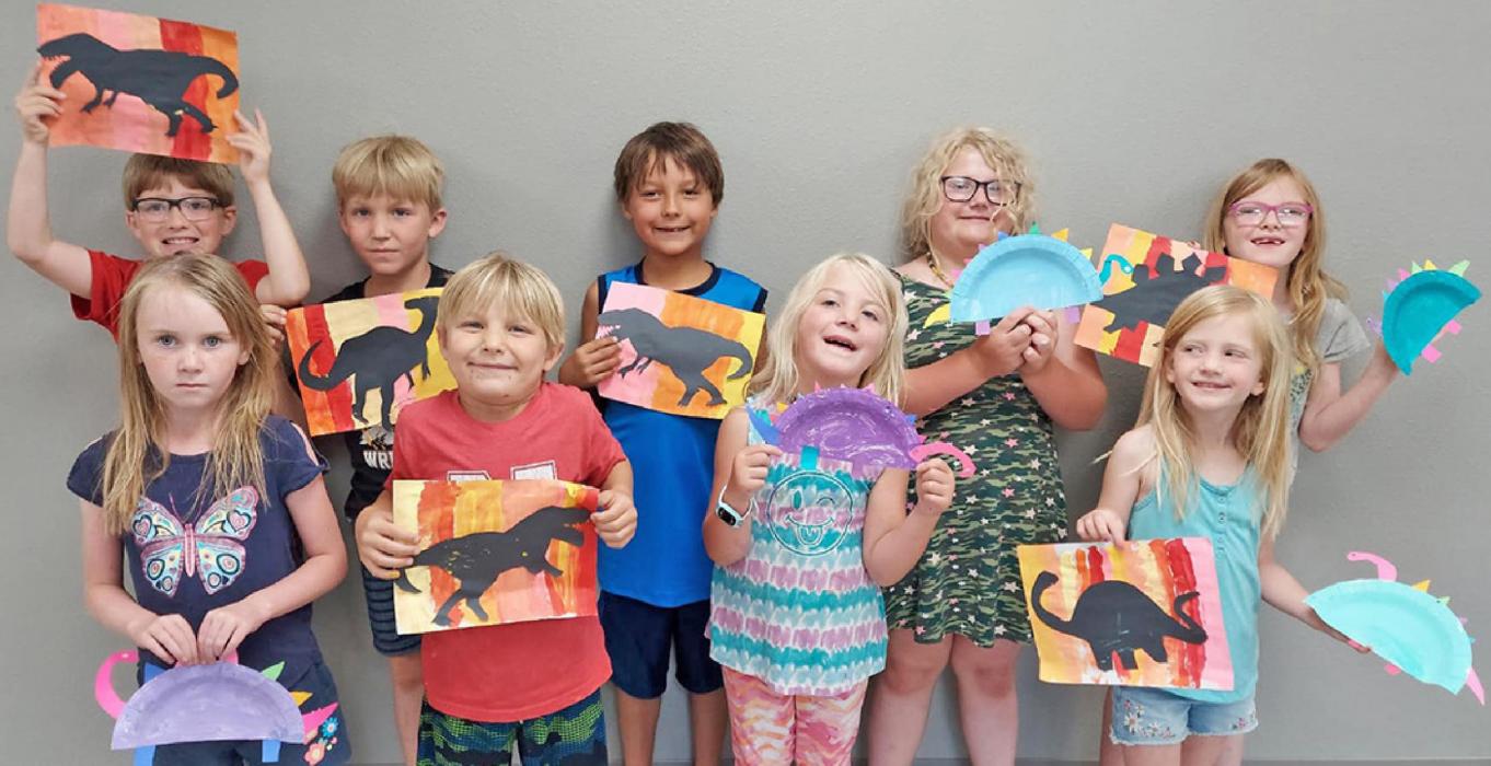 Dinosaur Cloverbud Camp was held for youth