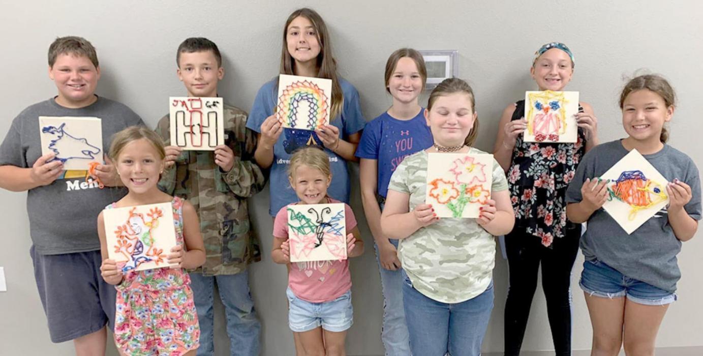 Gregory County 4-H held a string art workshop