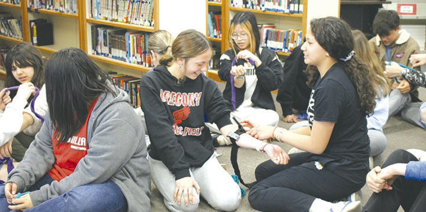 Nurses from Avera Trauma Center taught the steps about how to stop major bleeding.