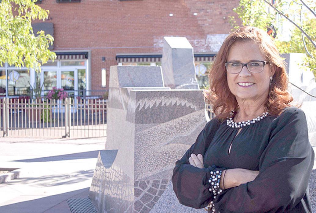 Courtesy photo from 2018 showing Julie Jensen at Main Street Square in downtown Rapid City.