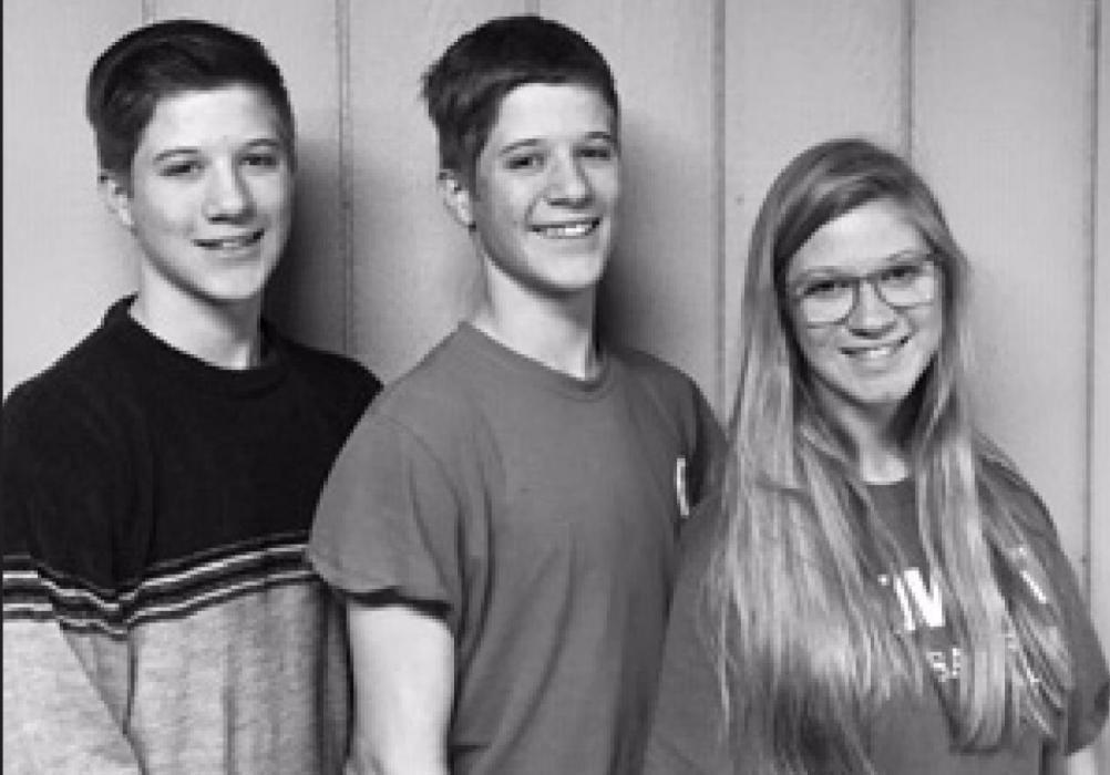 Winners of the Voice of Democracy competition, all from the Gregory and home study were, l to r: Malachi Swift - 4th place, Nathan Swift - 3rd place, and Patience Swift - 2nd place. Not pictured: Dakota Timanus - 1st place. (Submitted photo)