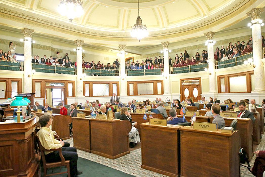 The South Dakota Senate meets on Feb. 11, 2026, at the Capitol in Pierre. (Photo by Makenzie Huber/South Dakota Searchlight)