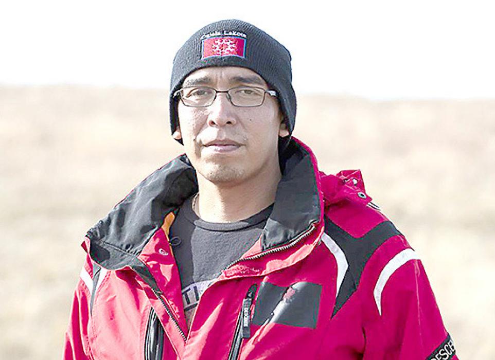 This October 2018 photo shows Oglala Sioux President Julian Bear Runner when he was running for tribal president. On Thursday, April 4, 2024, a jury convicted the former tribal leader in South Dakota of defrauding his tribe out of thousands of dollars. (Ryan Hermans/Rapid City Journal via AP, File)