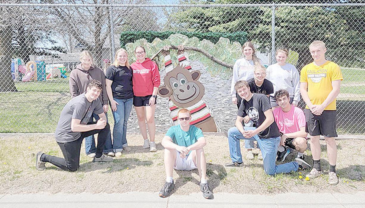 The daycare playground is a much friendlier place for little bare feet thanks to the efforts of the junior class.