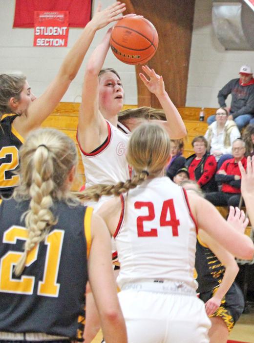 Cassidy Keiser ended the week on a roll, scoring 25 points against AC/DC and 27 against Burke. (Photo by Gracie Stephens)