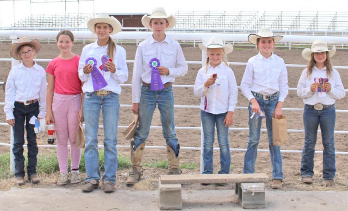 Pictured from left to right: Shyanna Williams, Morgan Peck, Brecken Vosika, Hayden Haiar, Lauryn Diekmann, Emily Diekmann, and Brooklyn Bailey.