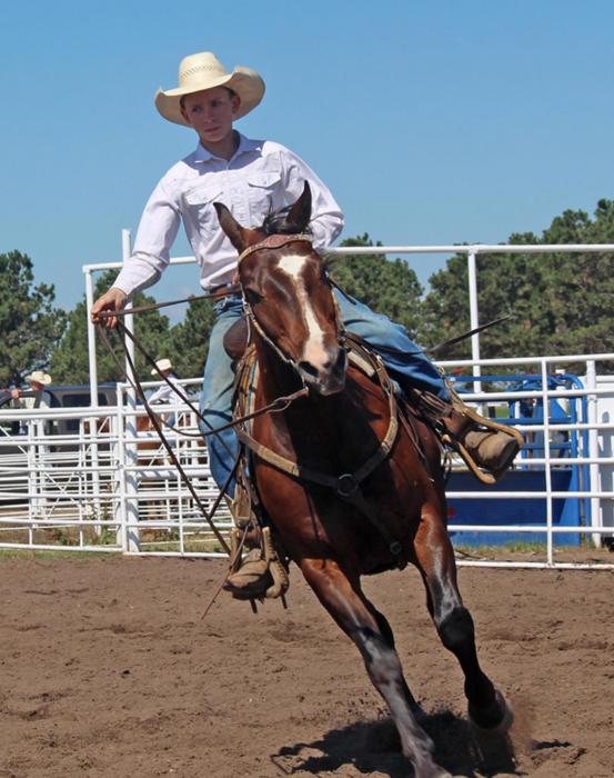 The All Around Jr. Boy, Hayden Haiar, competing in junior reining.