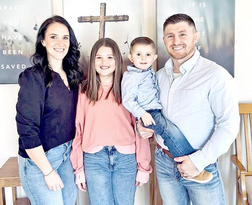 The Sid Bice family is shown here, l to r: Dani, Livvy, Jersey, and Sid. (Submitted photo)