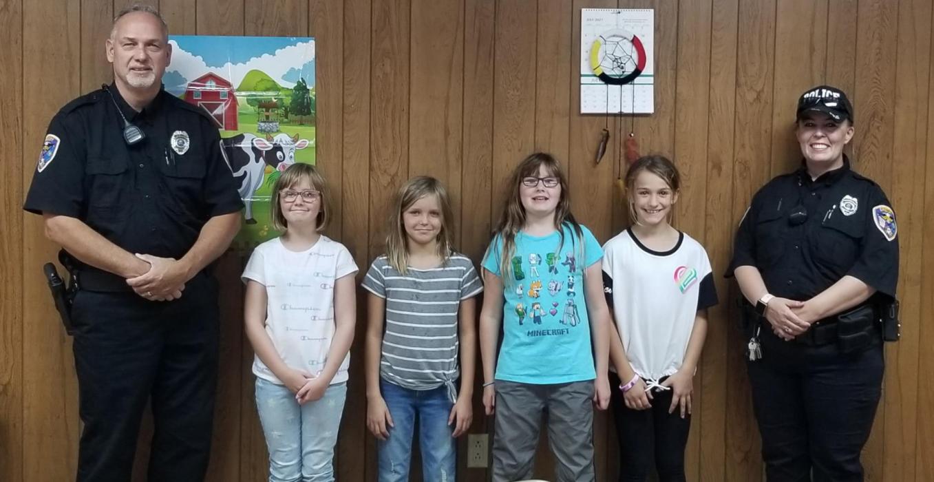 Law enforcement meets with Girl Scout Troop