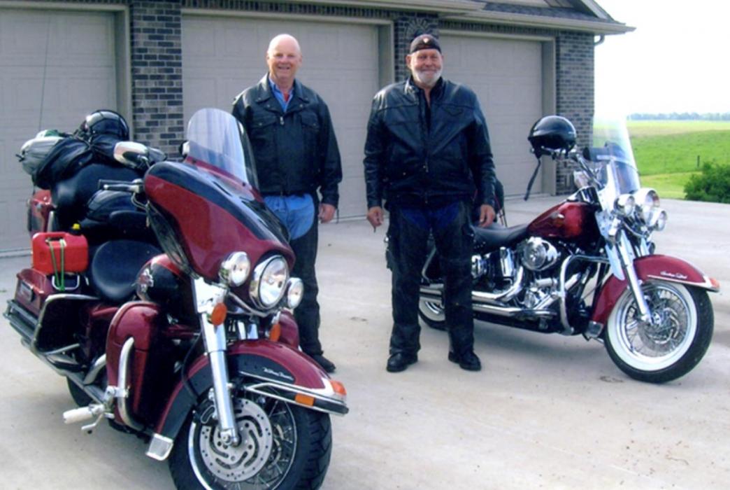 Jim Selle, left, of Bonesteel, traveled with Larry, right, on most of his trips.