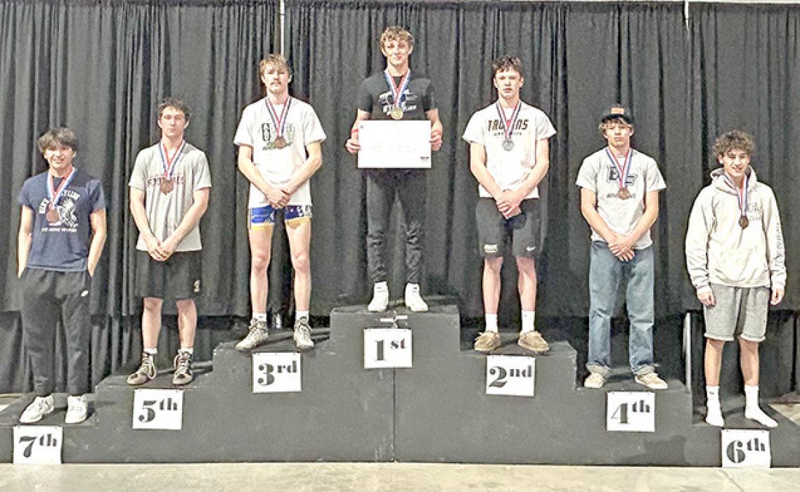 Gregory’s Eli Ekroth placed first in the 19u at 144 pounds at State AAU wrestling this past weekend in Rapid City. (Submitted Photos)