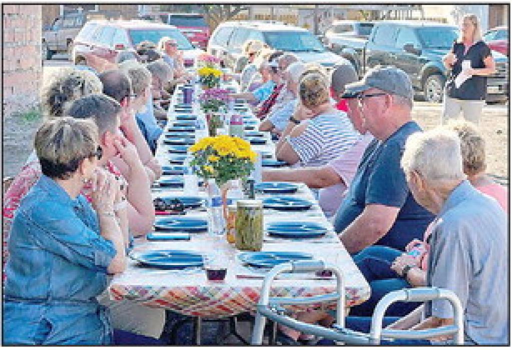 Over 60 people turned out for the farm-to-table event to hear the GED’s ideas for the empty lot and share in a meal.