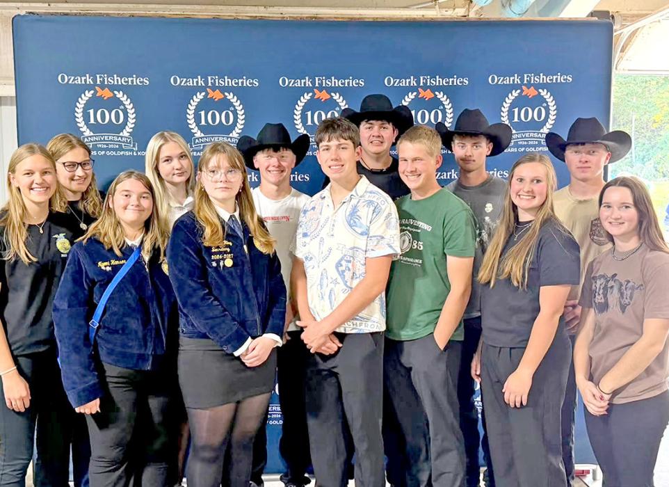 Gregory County spent three days attending National FFA Convention. On day two, Ozark Fisheries gave a tour of the holding ponds, and hatch house, where they were able to hold and see fish closely.