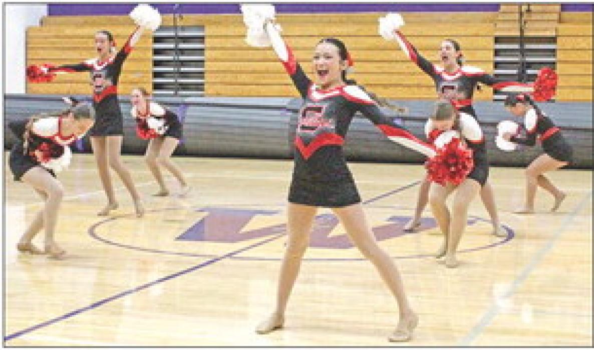 Judges commented that the girls’ hip hop routine was “very fun to watch.” (Photo by Dan Bechtold, Winner Advocate)