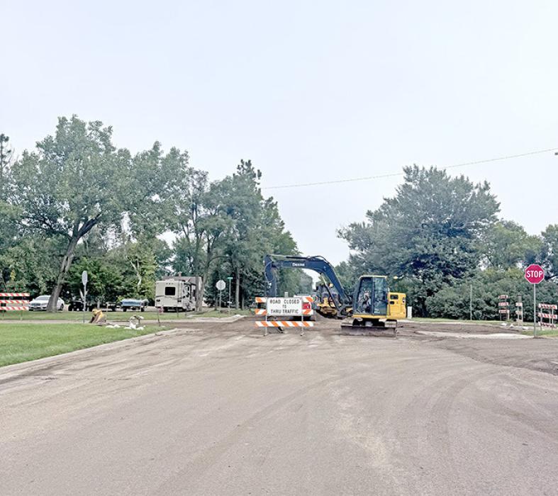 Streets reconstruction continues in preparation for paving later this month.
