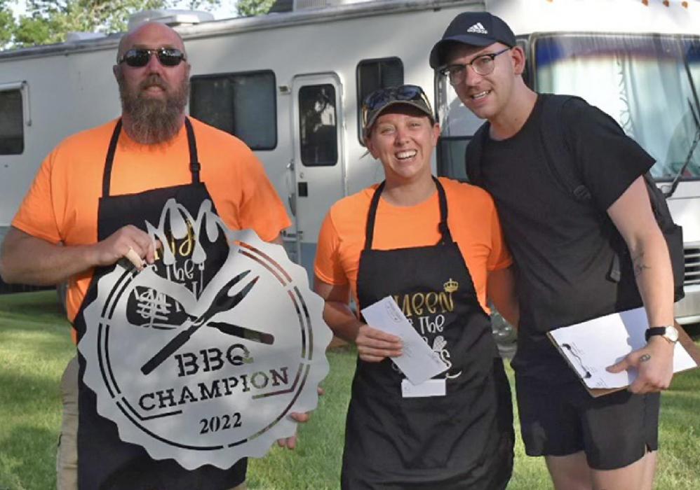 Jeff Slade and Jennifer Terry of J 2 won first place in both ribs and brisket to claim the title of overall winner of the 2022 Ribfest.