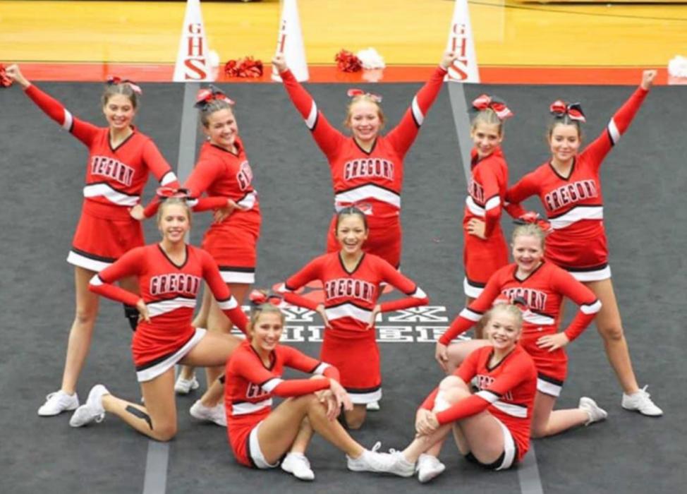 Gregory’s competitive cheer was the very first routine of the event and the girls overcame the pressure and nailed their routine. Their performance earned them a score of 184 and a fifth place finish out of sixteen small stunt/tumbling teams.