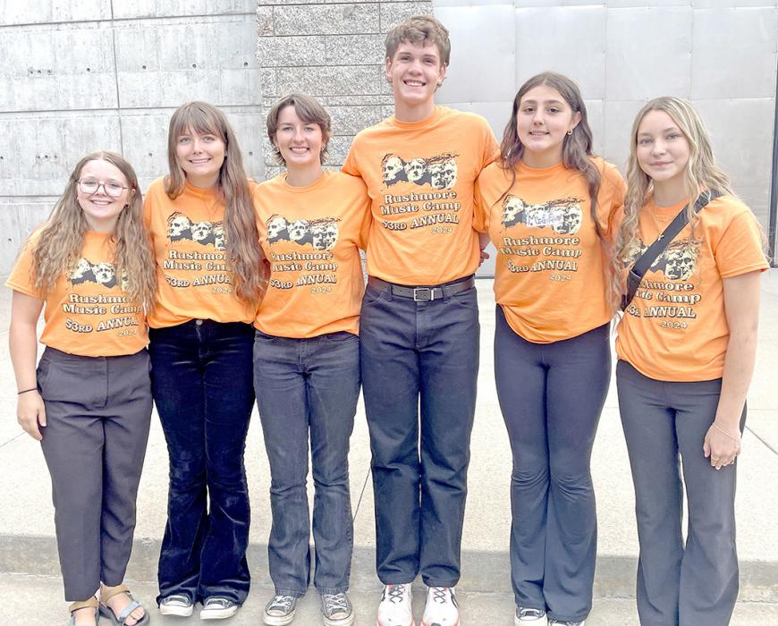 Six Gregory High School students attended Rushmore Music Camp in the Black Hills.