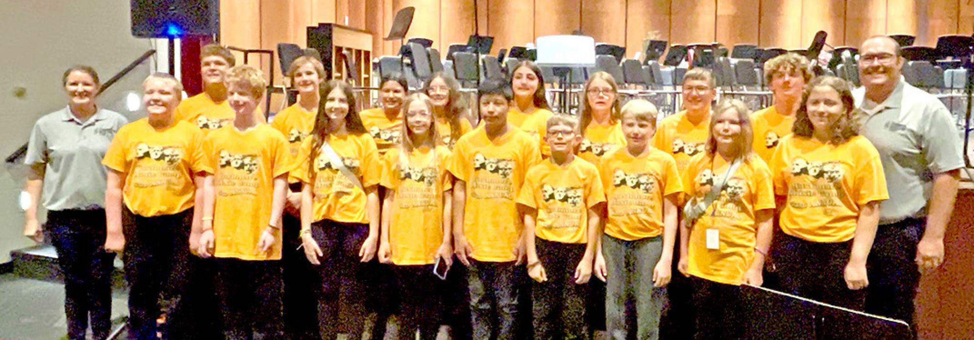Seventeen middle school students attended Rushmore Music Camp at Northern State University.