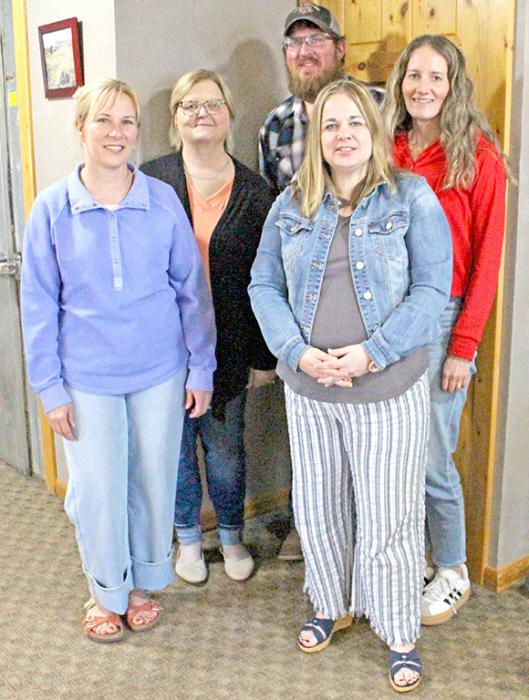 Years of Service Recognition awarded to back row: Curtis Begeman (2 years). Middle row, (l to r): Holly Whitney (30 years), and Sara Stevicks (10 years) Front row, (l to r): Michelle Kenzy (10 years), and Ronda Graber (25 years). Not Pictured: Melanie Cole (5 years) and Jesse Muilenburg (5 years); 2026 Staff Recognition, Kristy Ring (6 years).