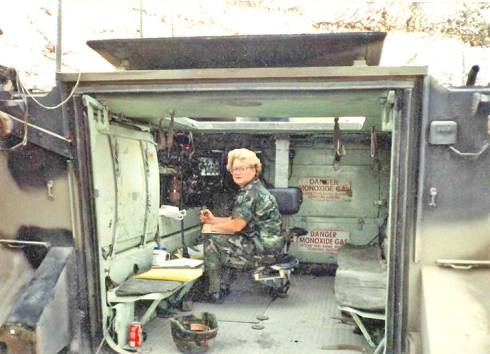 A veteran of Desert Storm/Desert Shield, Sgt. Ronnie Spain-Messick will carry the state flag in the National Memorial Day parade in Washington, DC, on Memorial Day. (Submitted photo)