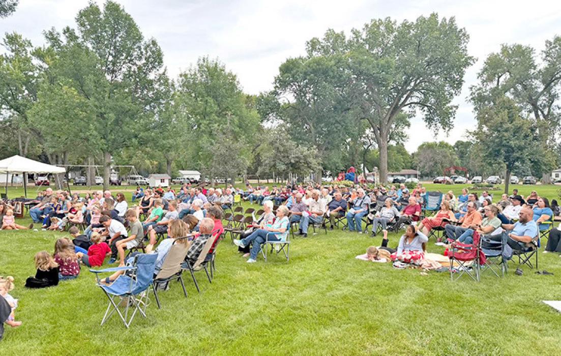 Members of Prairie View Bible Church, First Southern Baptist Church, and Gregory Berean Church gathered together for a community church service at the Gregory City Park on Sunday, September 6.