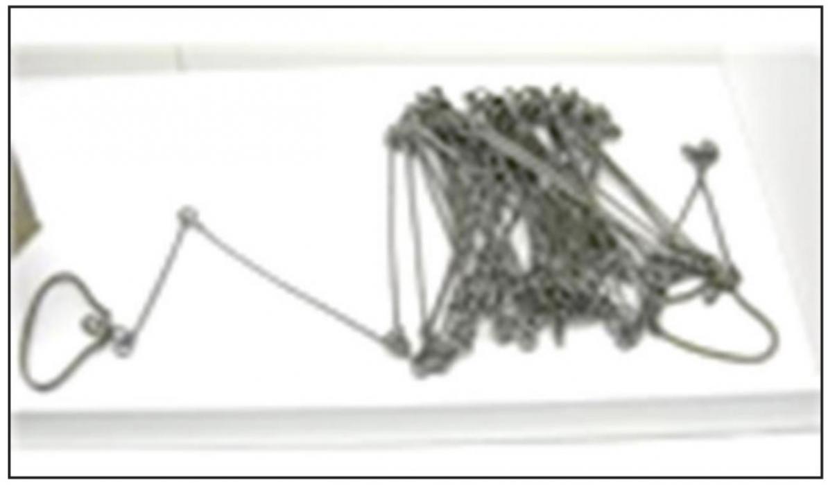 Surveying crews in Dakota Territory measured the land using a Gunter’s chain, like the one shown above. A Gunter’s chain is on exhibit in the museum at the Cultural Heritage Center. (Photo courtesy South Dakota State Historical Society)