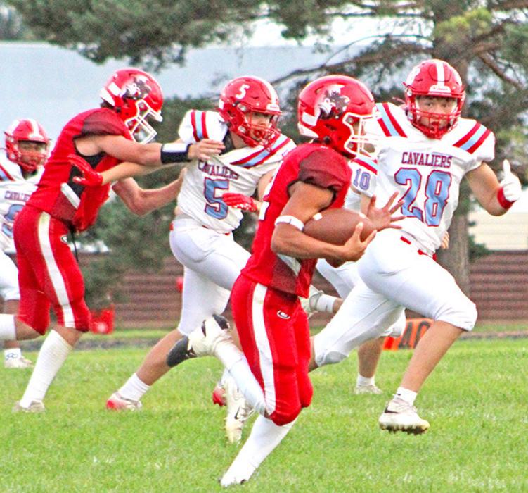 David Biggins carried the ball for 64 yards and four first downs.