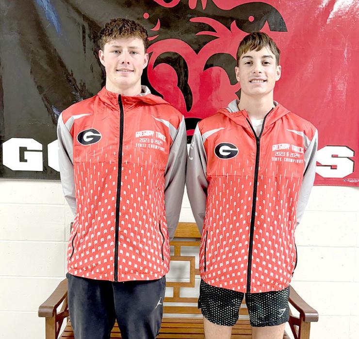 Cruz Klundt, left, and Fin Adams, right, were selected to the South Dakota Cross Country Academic All State Team. To be a member of the team, a member has to have participated in three years of high school cross country and have a 3.5 cumulative grade point average.