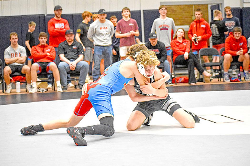 Gabe Ekroth works a BHA wrestler on his way to a victory. (Photo by Kamre Peabody)