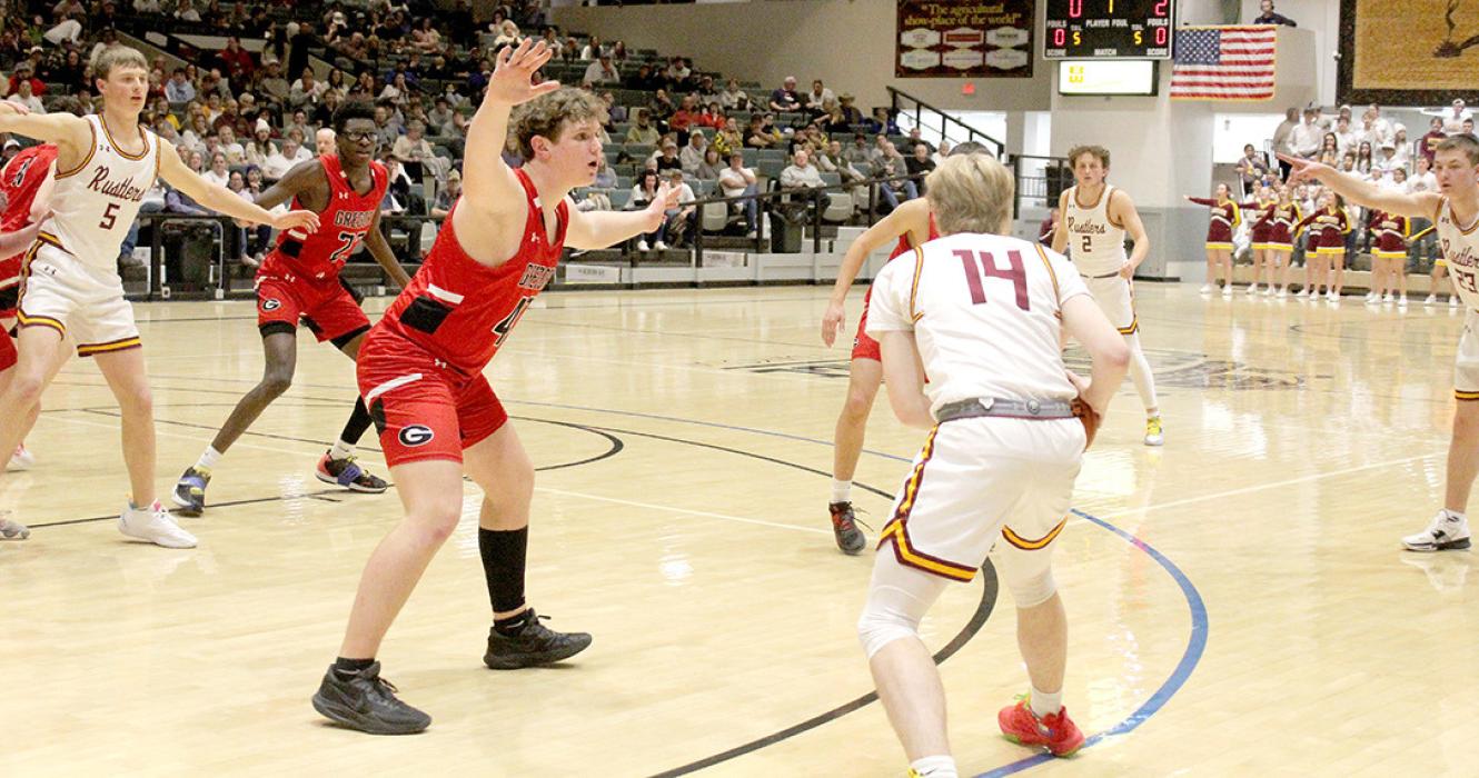 Rane Kenzy made his presence known on the boards against Ethan, pulling down six rebounds in the game. (Photo by Gracie Stephens)