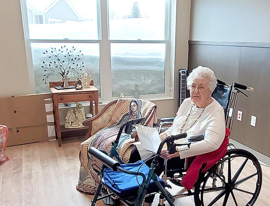 Melba Stukel’s bed hadn’t yet arrived by lunchtime on Wednesday, but family members had already moved and unpacked her personal belongings. Once the snow melts, she’ll have a nice, big window to look out.