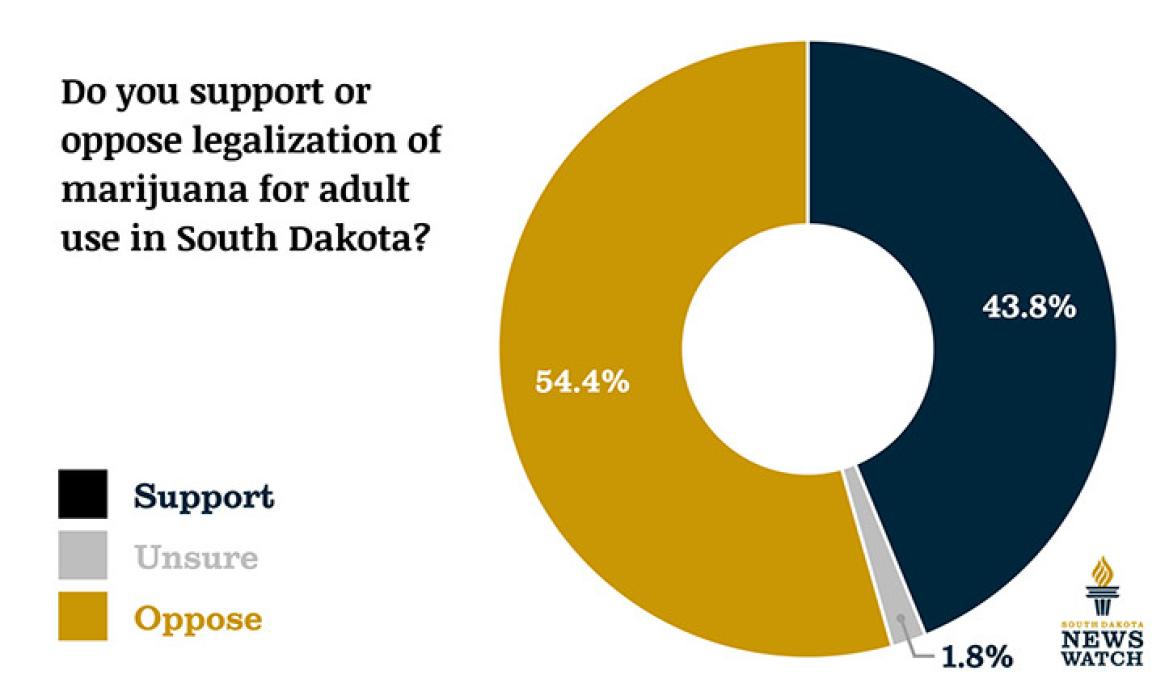 Statewide poll shows referendum on recreational marijuana legalization in S.D. could fail in November