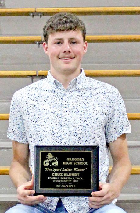 Cruz Klundt was the high school’s only five sport letter winner.