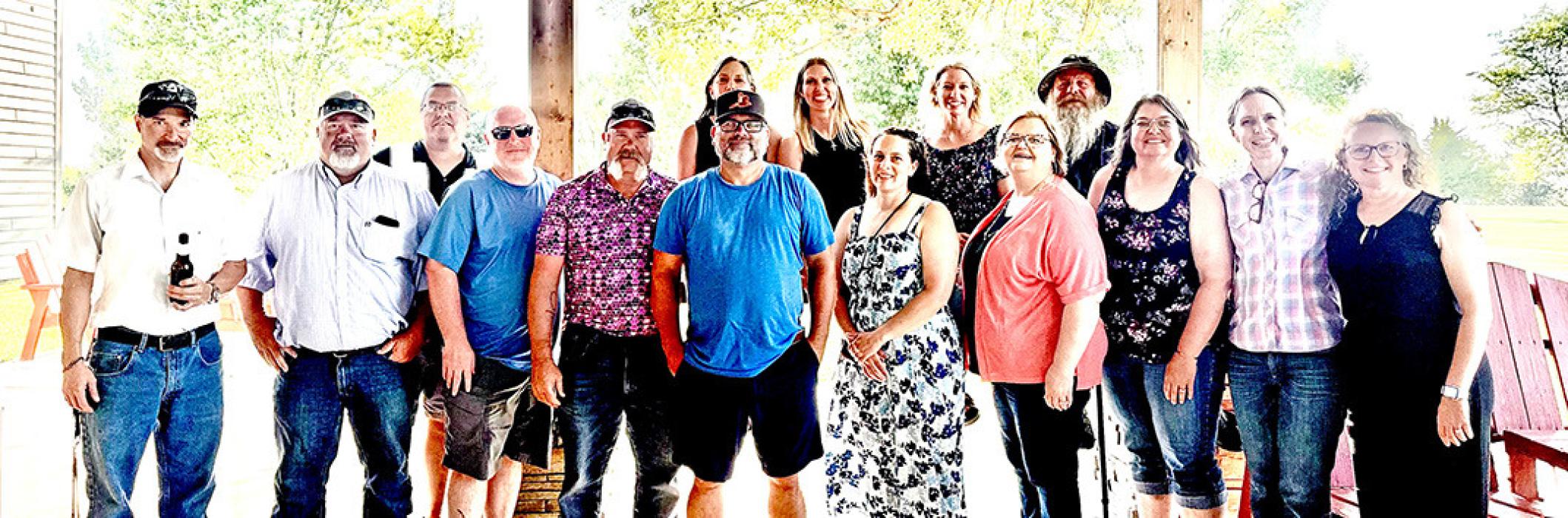 The Class of 2000 gathered at the Gregory Golf Course on Saturday, July 5, 2025. Class members attending were, back row, l to r: Wesley Brandis, Viola Raschke, Toni (Kenzy) McEntee, Sally (Cihak) Brozik, and Issac Keifer. Front row, l to r: Kip Spann, Austin Cook, Virgil Grim, Chan Cook, Kelly Wilhelmsen, Shelia (Syfie) Imhof, Holly (Ellwanger) Whitney, Kay (Travnicek) Weller, Tera (Paulson) Lopez, and Sara (Miller) Anderson.