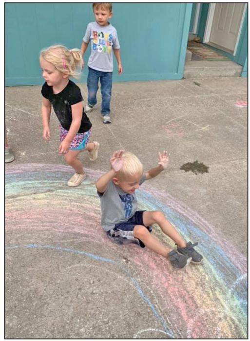 Dog Days chalk art
