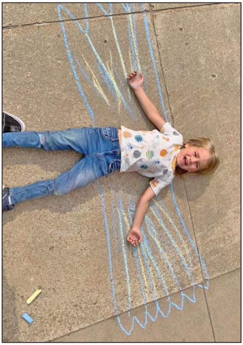 Dog Days chalk art