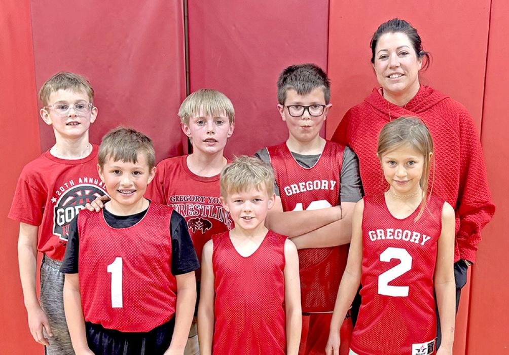 The UConn Huskies earned 4th place in the 3rd-4th grade division. They are, back row, l to r: Thomas McKeen, Copen Finley, Sawyer Sperl, and Coach Sarah Sperl; front row, l to r: Henrick Hamilton, Ryland Wenner, and Emery Shoemak-