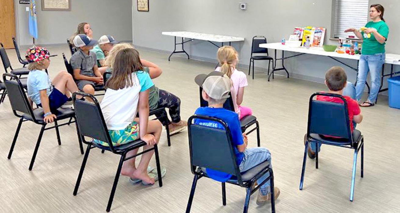 On Monday, June 26th, Gregory County 4-H held a Kids Quest Food and Nutrition Workshop with the guidance of Rose Wolf. Youth learned about the different food groups, their roles, and how to put different food groups together to make healthier meals and snacks. Youth were then able to snack on their own creations of protein balls and smoothies.
