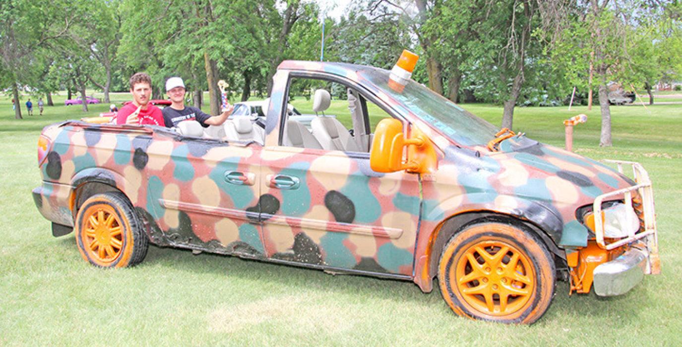 Winner of the Ugly Vehicle Contest was the senior class of 2026 with their senior mobile. Unfortunately, make and model of the vehicle is unrecognizable at this point.