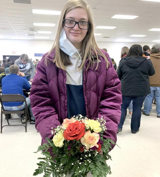 Sidney Hannahs finished product for floral design part of Floriculture.