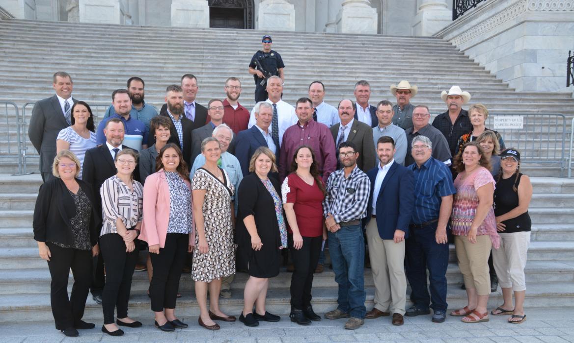 South Dakota family farmers and ranchers took time away from their crops and livestock to traveled to D.C. September 11-14 to meet with policy makers and advocate for fair prices. (Photo by South Dakota Farmers Union)