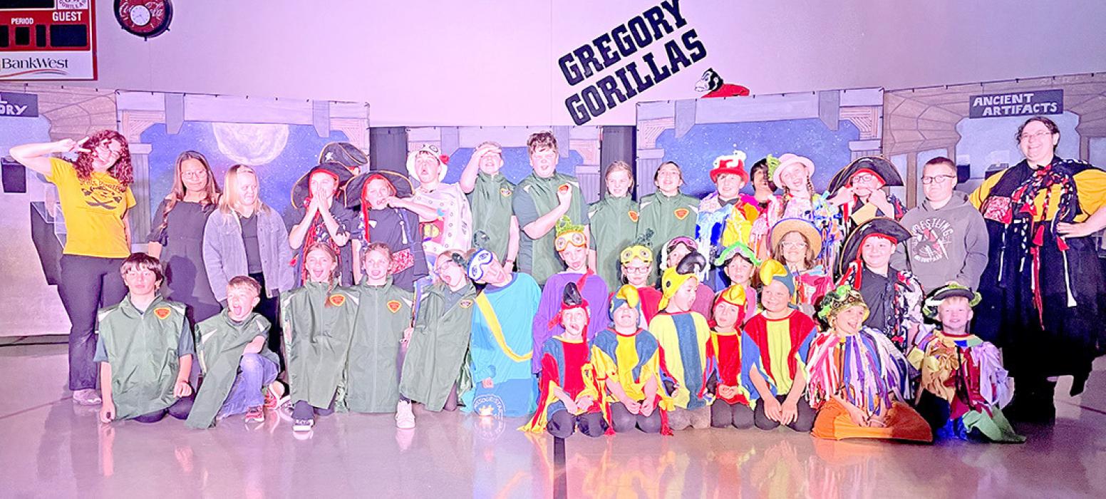 On Saturday, March 28, 2026, several young stars from the Gregory School District joined the talented performers of Theatre 605 Tours for a performance of Space Pirates.