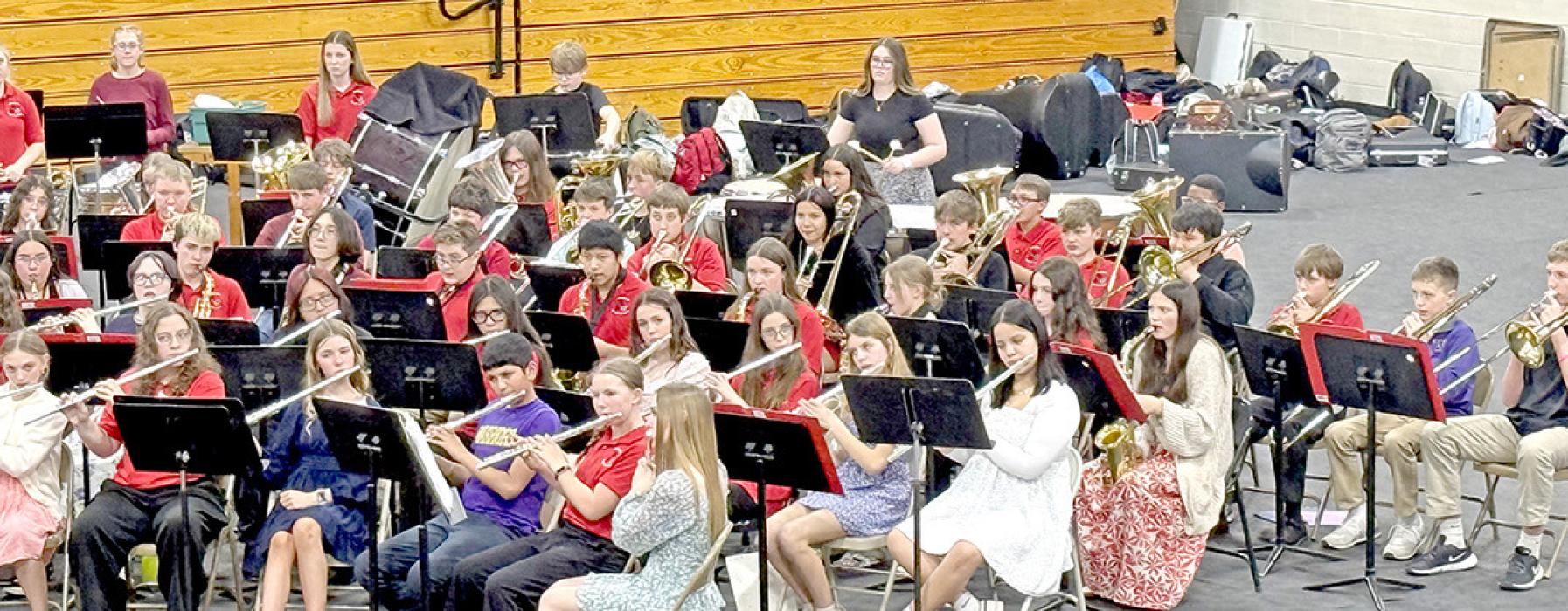 Tri-City Band Festival was held on Monday, March 9, 2026 at Gregory Memorial Auditorium. Nick Ries from Rapid City was the guest conductor. (Photos by JMe Braun)