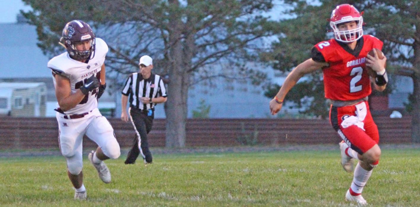 Quarterback Rylan Peck threw a touchdown pass to Owen Hansen to put Gregory on the board first. He also ran in two touchdowns.