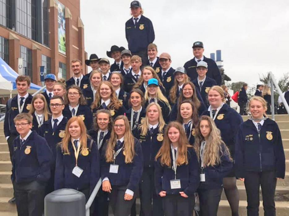 The Winner, Colome, Gregory County, Parkston, Scotland, and Centerville FFA Chapters.