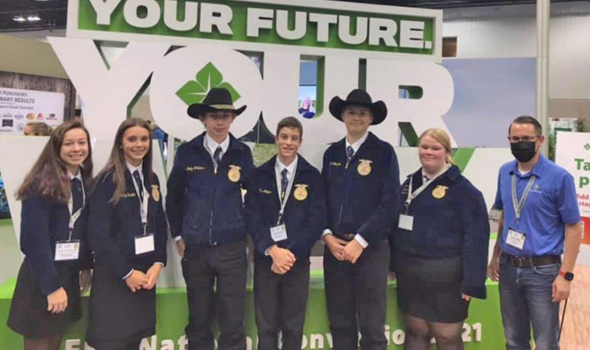 At the Farm Credit Services booth at the expo.