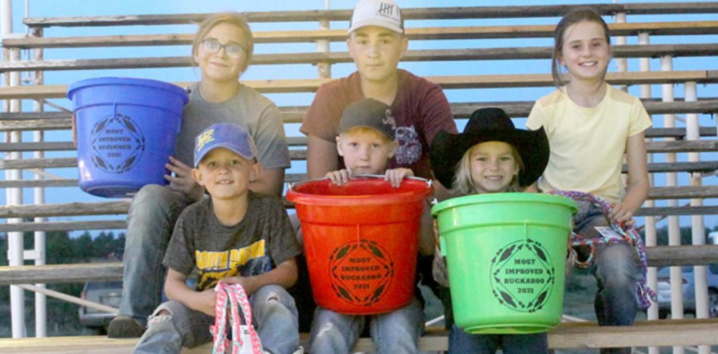 Most Improved and Reining in the Right Direction winners were back row, l to r: Taylor Zeisler, Wyatt Vomacka, and Emily Diekmann. Front row, l to r: Tristan Zeisler, Beck Andrews, and Liam Sutton.