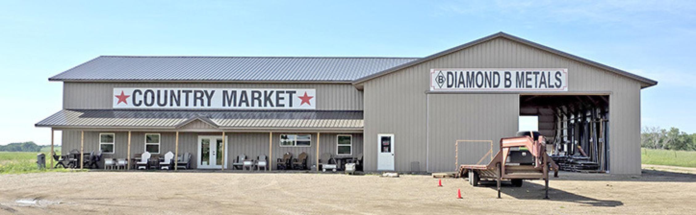 Country Market and Diamond B Metals supply home, ag, and more